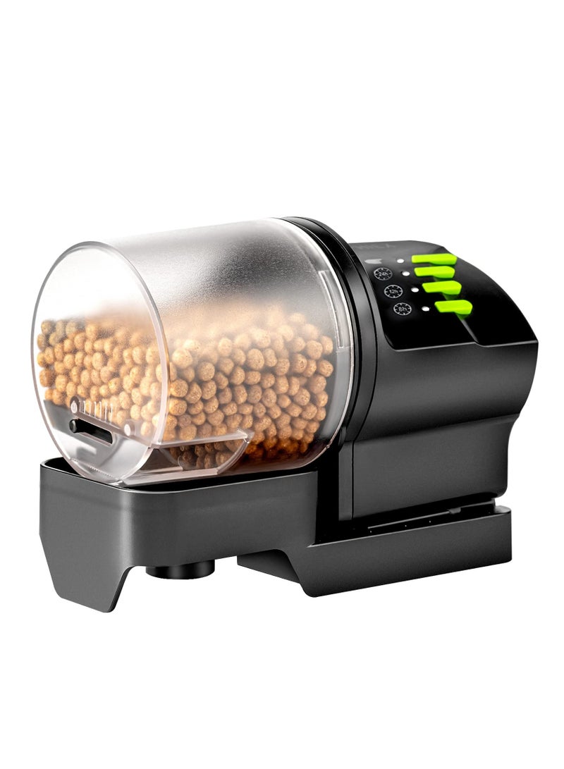 وحدة تغذية الأسماك الأوتوماتيكية مع خيارات طاقة مزدوجة، تعمل عبر USB والبطارية، موزع طعام قابل للبرمجة، مناسب لأحواض السمك وخزانات السلاحف، يتضمن حلقة تغذية وإعدادات مؤقت قابلة للتعديل - Image 1